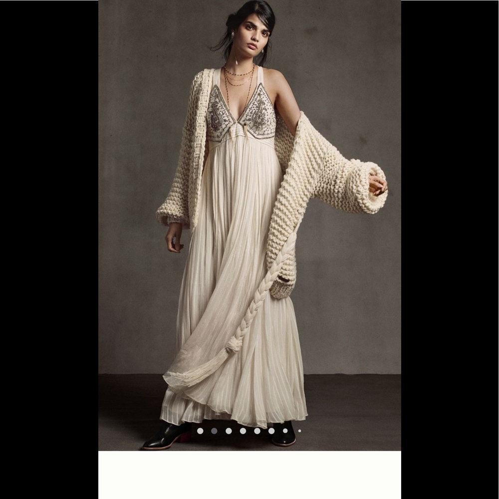 Anthropologie Zvezda Embellished Maxi Dress by Ranna Gil
